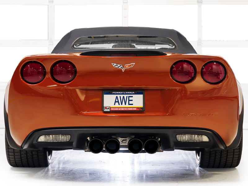 AWE Tuning 05-07 C6 Chevrolet Corvette 6.0L Touring Edition Axleback Exhaust w/ Diamond Black Tips