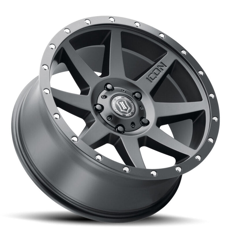 ICON Rebound 20x9 / 6x5.5 / 16mm / 5.625in BS Satin Black Wheel