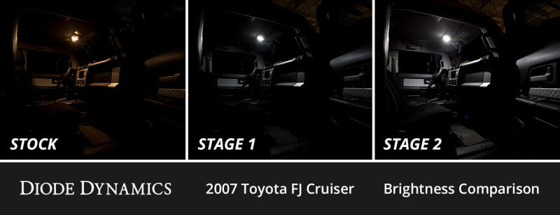 Diode Dynamics 07-14 Toyota FJ Cruiser Interior LED Kit Cool White Stage 1