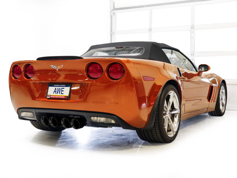 AWE Tuning 05-07 C6 Chevrolet Corvette 6.0L Touring Edition Axleback Exhaust w/ Diamond Black Tips