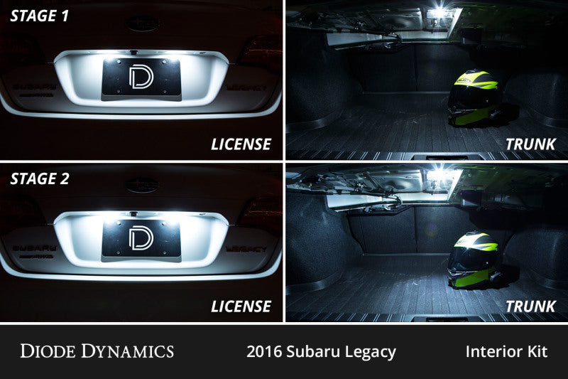 Diode Dynamics 10-14 Subaru Legacy Interior LED Kit Cool White Stage 2