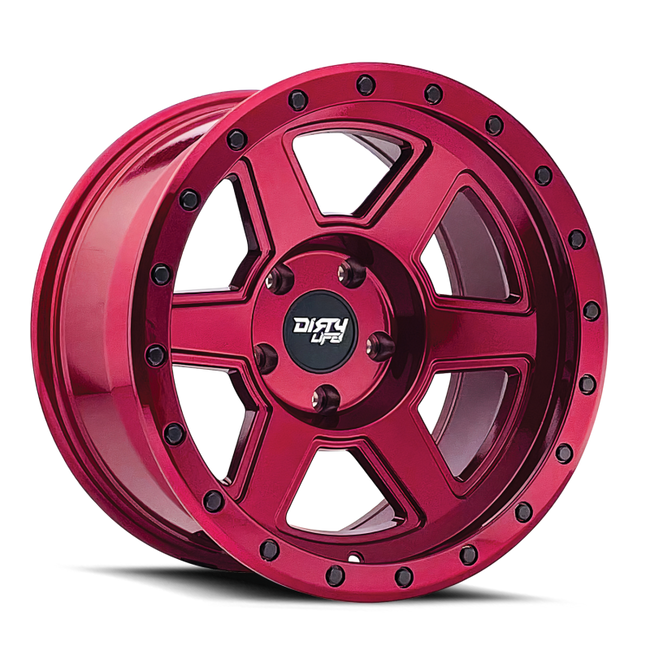 Dirty Life Compound 9315 20x10 / 8-165.1 BP / -25mm Offset / 125.2mm Hub Crimson Candy Red Wheel