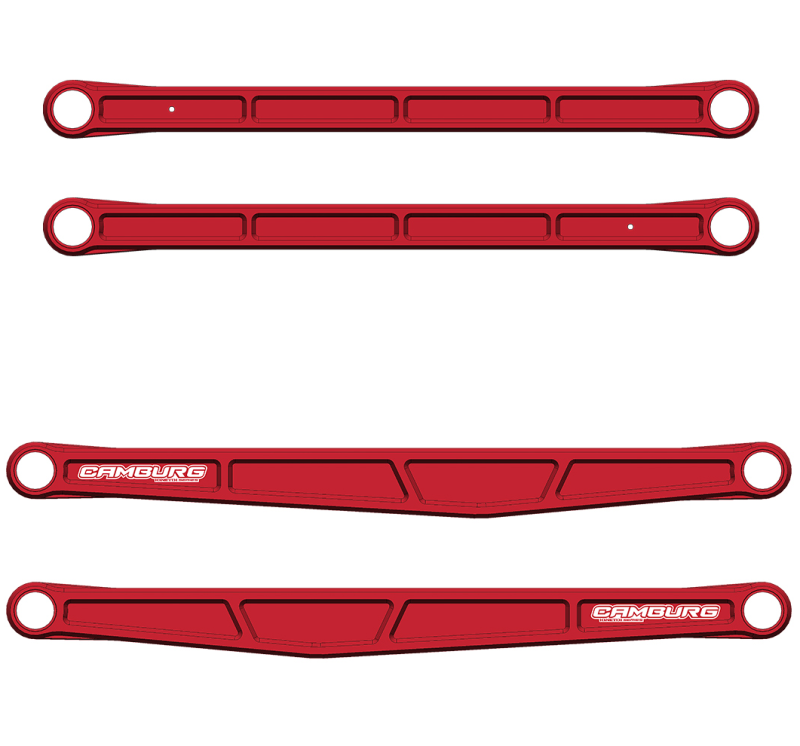 Camburg Ford F-150 Raptor 21-23 KINETIK Series Rear Billet Trailing Arm Kit (Red)