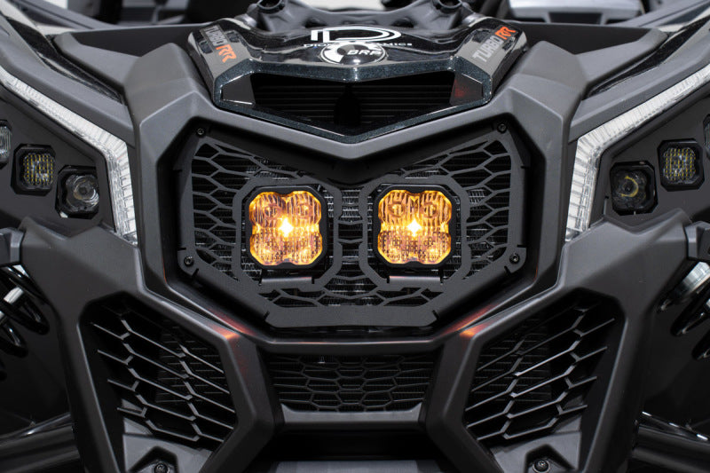 Diode Dynamics 17-24 Can-Am Maverick X3 Stage Series LED Grille Kit - Sport Yellow Fog