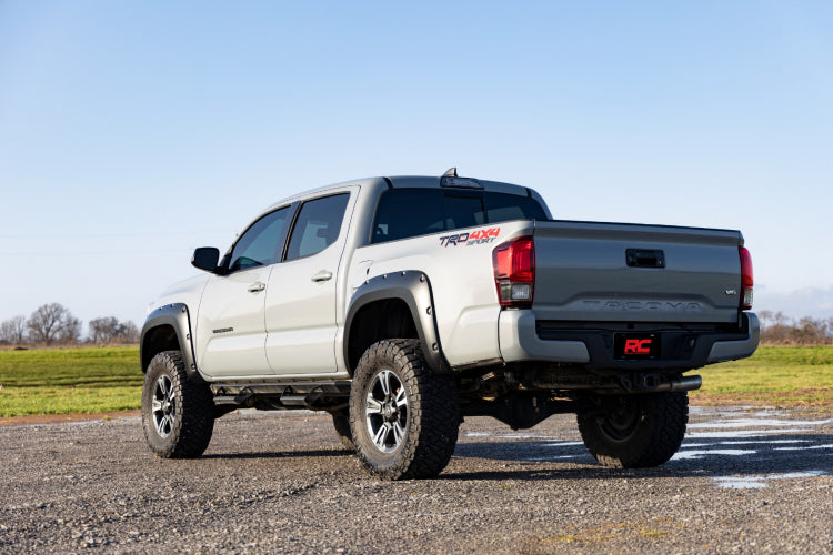 Rough Country Pocket Fender Flares | Flat Black | Toyota Tacoma (16-23)