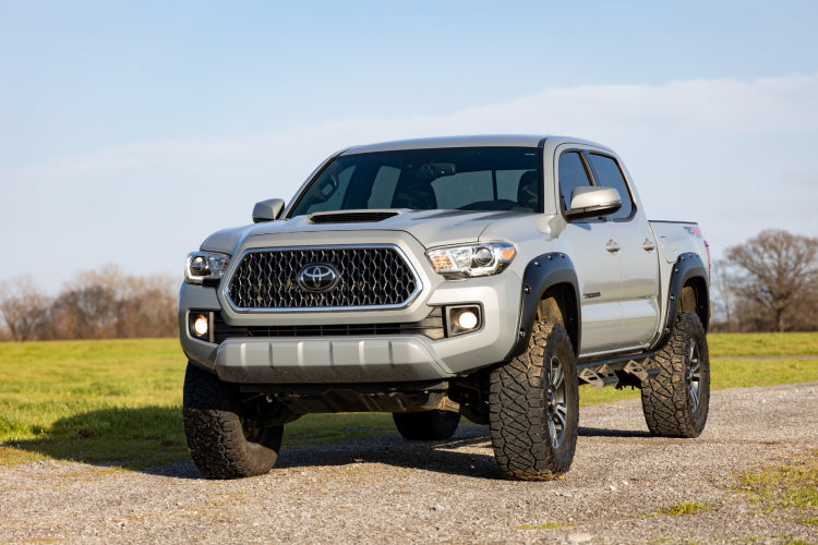 Rough Country Pocket Fender Flares | Flat Black | Toyota Tacoma (16-23)
