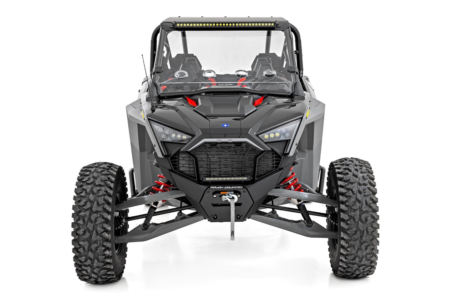 30" Single Row Light Mount | Front | Black Series | White DRL | Polaris RZR Turbo R