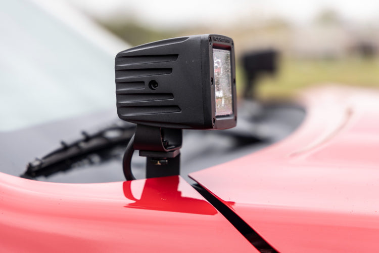 Rough Country LED Light Kit | Ditch Mount | 2" Black Pair | Flood | Nissan Frontier (22-23)