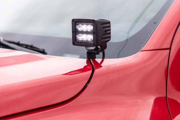 Rough Country LED Light Kit | Ditch Mount | 2" Black Pair | Flood | Nissan Frontier (22-23)