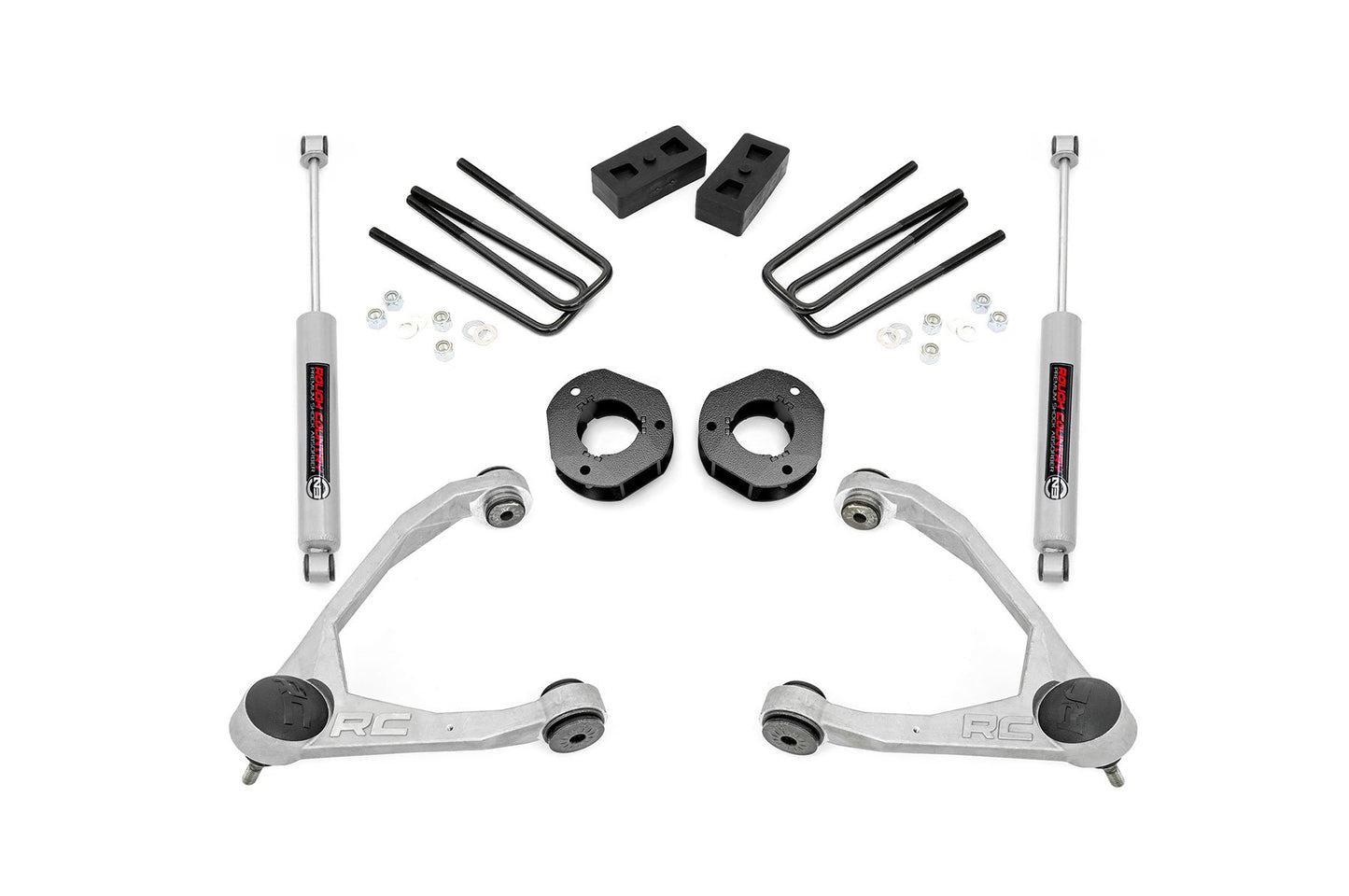 Rough Country 3.5 Inch Suspension Lift Kit 07-16 Silverado/Sierra 1500 2WD