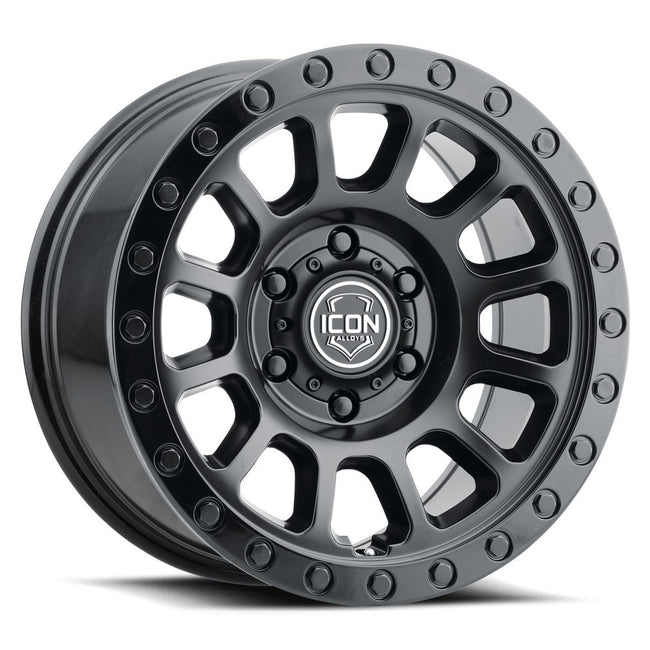 ICON Hulse 17x8.5 5x5 -6mm Offset 4.5in BS Double Black