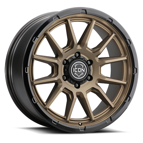 ICON Alloys Cajon 20x9 / 5x5 / -12mm / 4.5in BS Satin Bronze Wheel w/ GB Lip