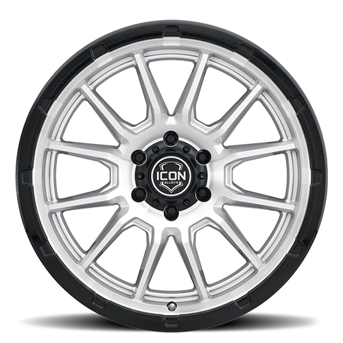 ICON Alloys Cajon 20x9 / 6x5.5 / 0mm / 5in BS Silver Machined Wheel w/ GB Lip