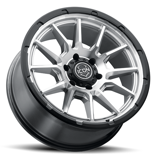 ICON Alloys Cajon 20x9 / 6x5.5 / 16mm / 5.625in BS Silver Machined Wheel w/ GB Lip