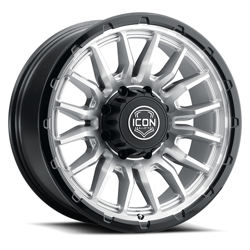 ICON Alloys Cajon 20x9 / 8x6.5 / 12mm / 5.5in BS Silver Machined Wheel w/ GB Lip