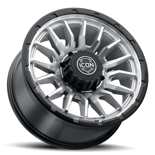 ICON Alloys Cajon 20x9 / 8x6.5 / 12mm / 5.5in BS Silver Machined Wheel w/ GB Lip