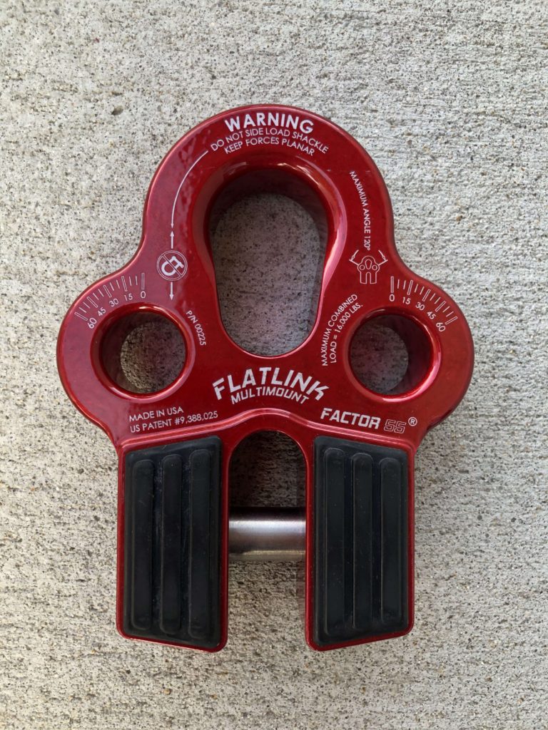 FACTOR 55 FlatLink MultiMount Winch Shackle Red