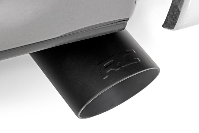 Exhaust Tip | Black | RC Logo | 2.5-3.125 Inch Pipe