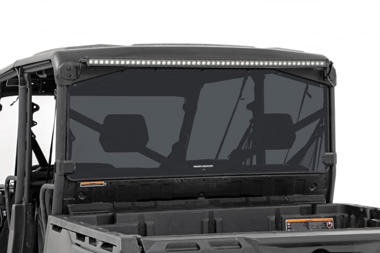 Rough Country Tinted Rear Cab Panel | Scratch Resistant | Can-Am Defender HD 8/HD 9/HD 10