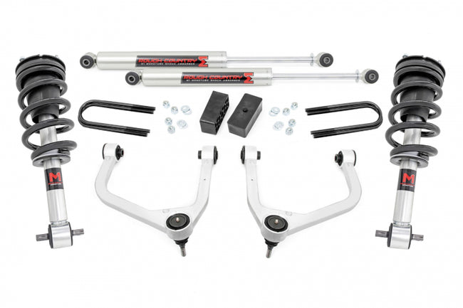 Rough Country 3.5 Inch Suspension Lift Kit w/ M1 Struts And Shocks 19-23 GMC Silverado/Sierra 1500 4WD/2WD With Mono-Leaf Rear Spring