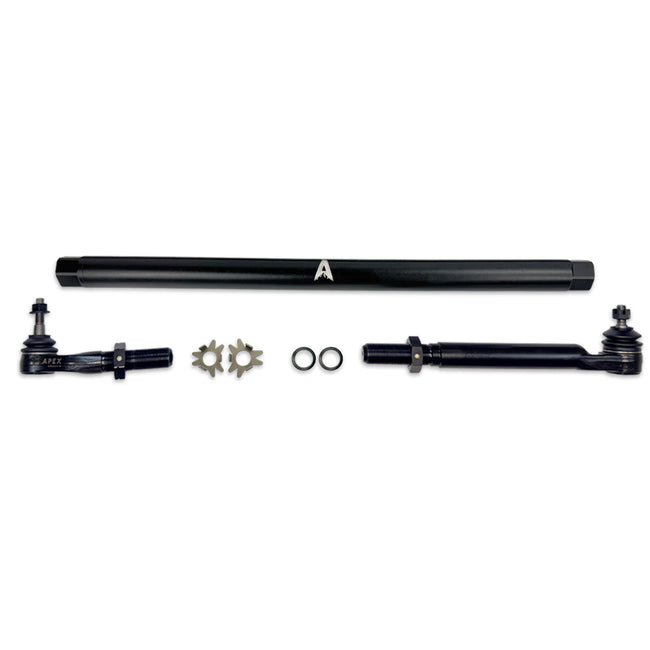 Apex Chassis RAM Extreme Duty Drag Link Assembly Fits 14-25 Ram 2500/3500 Both Complete Drag Link Black Anodized Aluminum