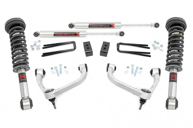 Rough Country 3 Inch Ford Bolt-On Lift Kit With M1 Shocks And Struts 09-13 F-150 4WD
