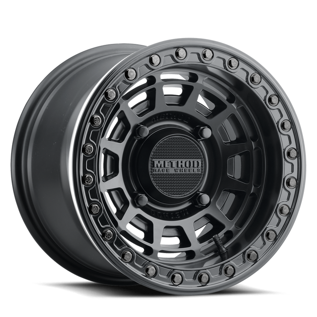 Method MR415 Beadlock 15x10  6+4 25mm Offset  4x156  132 CB Matte Black Wheel - Gloss Black Ring