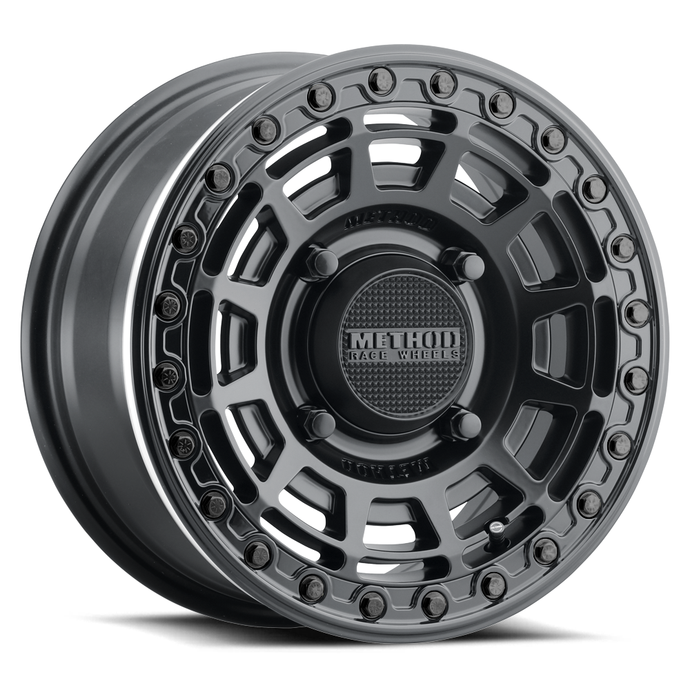 Method MR415 Beadlock 15x7 5+2 38mm Offset 4x156 132 CB Matte Black Wheel - Gloss Black Ring