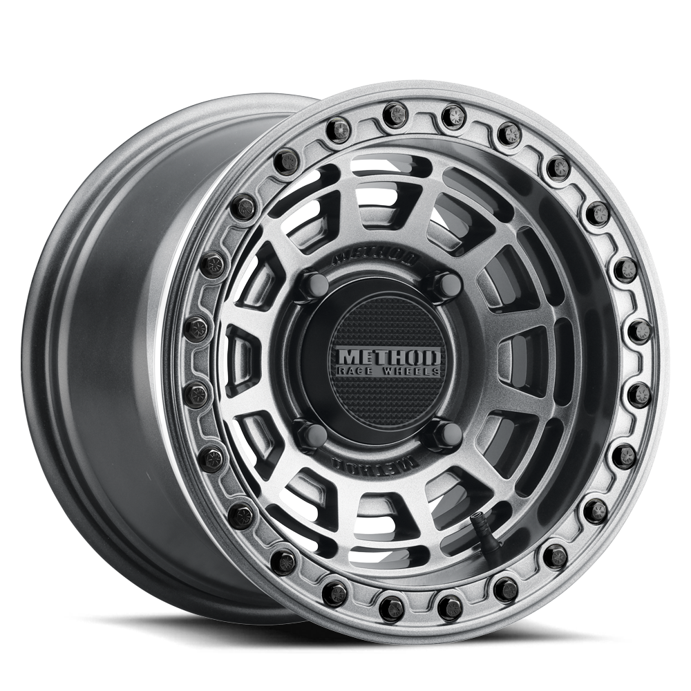 Method MR415 Beadlock 15x10  6+4 25mm Offset  4x156  132 CB Graphite Wheel - Gloss Graphite Ring