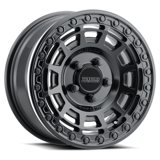 Method MR415 Beadlock 15x10  6+4 25mm Offset  5x4.5  76 CB Matte Black Wheel - Gloss Black Ring
