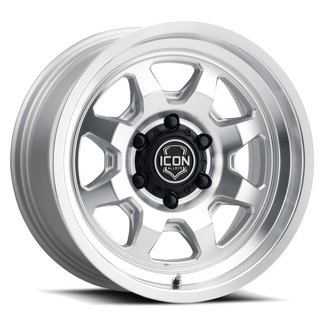 ICON Nuevo 17x8.5 5x4.5 5x114.3 0mm Offset 4.75in BS Silver Machined