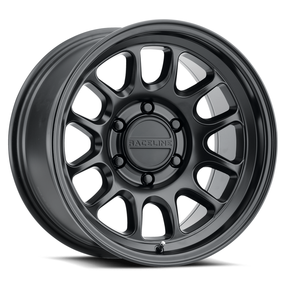 Raceline 958B Rogue 16x8in 5x114.3 BP 0mm Offset 72.62mm Bore - Satin Black Wheel