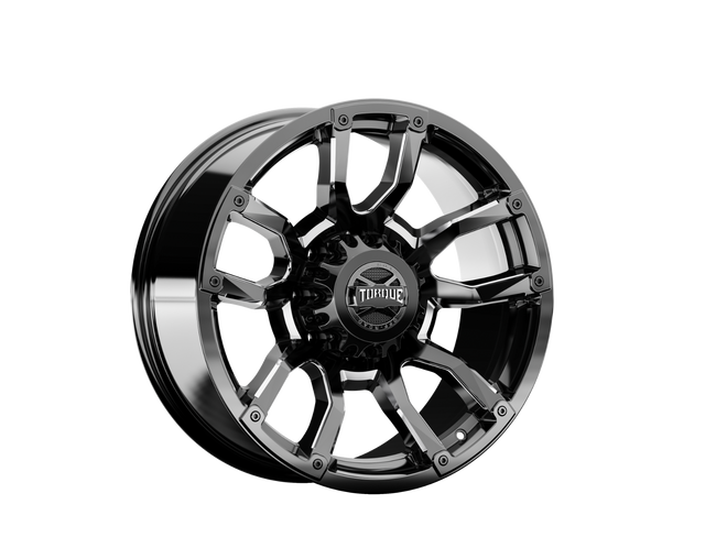 Torque Impact | Gloss Black w/Milled Accents | 20x9 | 8x180 | 0mm