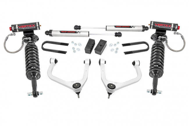 Rough Country 3.5 Inch Suspension Lift Kit w/ Vertex Struts And V2 Shocks 19-23 GMC Silverado/Sierra 1500 4WD/2WD With Mono-Leaf Rear Spring