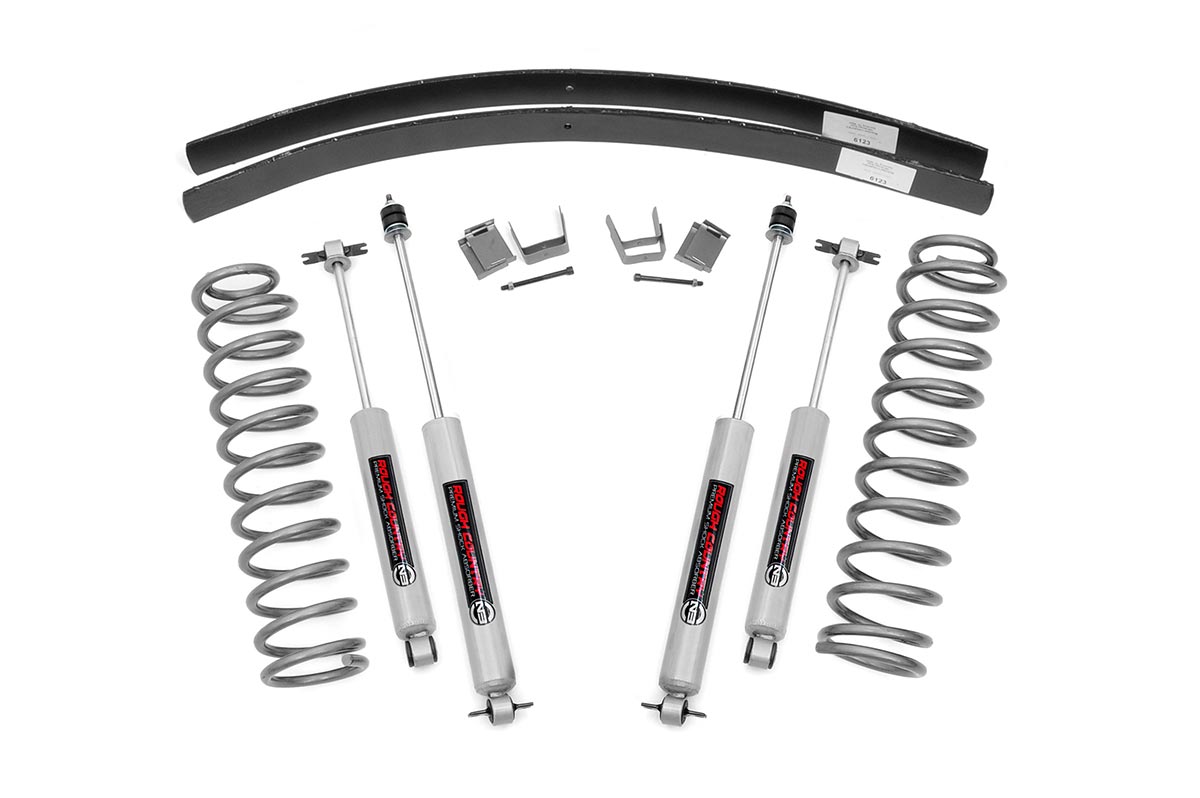 Rough Country 3 Inch Jeep Suspension Lift Kit N3 Shocks 84-01 Cherokee XJ