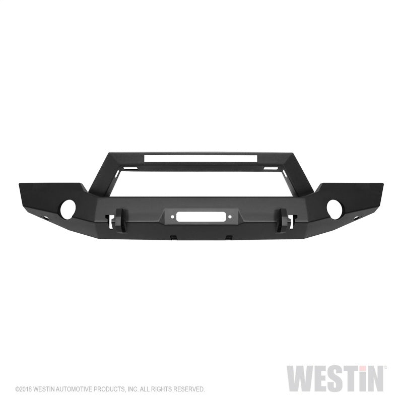 Westin 18-20 Jeep Wrangler WJ2 Full Width Front Bumper w/LED Light Bar Mount Textured Black