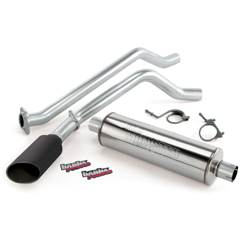 Banks Power 10 Chevy 5.3 CCSB FFV Monster Exhaust System - SS Single Side-Exit Exhaust w/ Black Tip