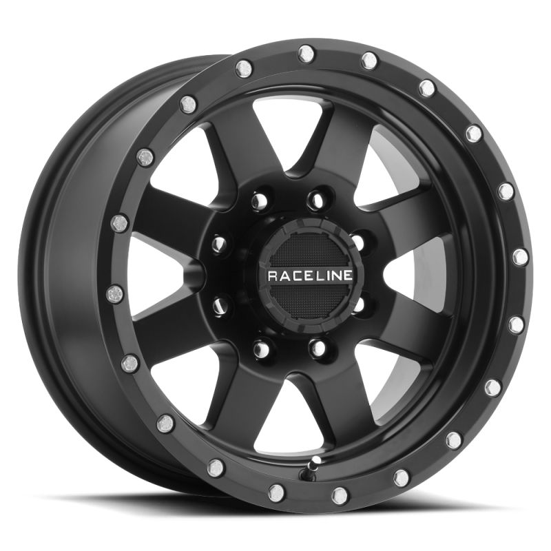 Raceline 935B Defender 14x6in 5x114.3 BP 0mm Offset 3.19mm Bore - Satin Black Wheel