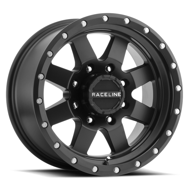 Raceline 935B Defender 14x6in 5x114.3 BP 0mm Offset 3.19mm Bore - Satin Black Wheel