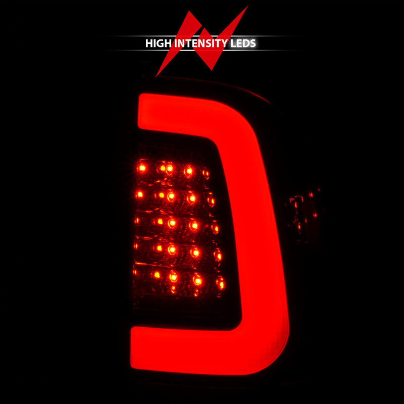 ANZO 2008-2016 Ford Super Duty LED Taillights Chrome Housing Smoke Lens