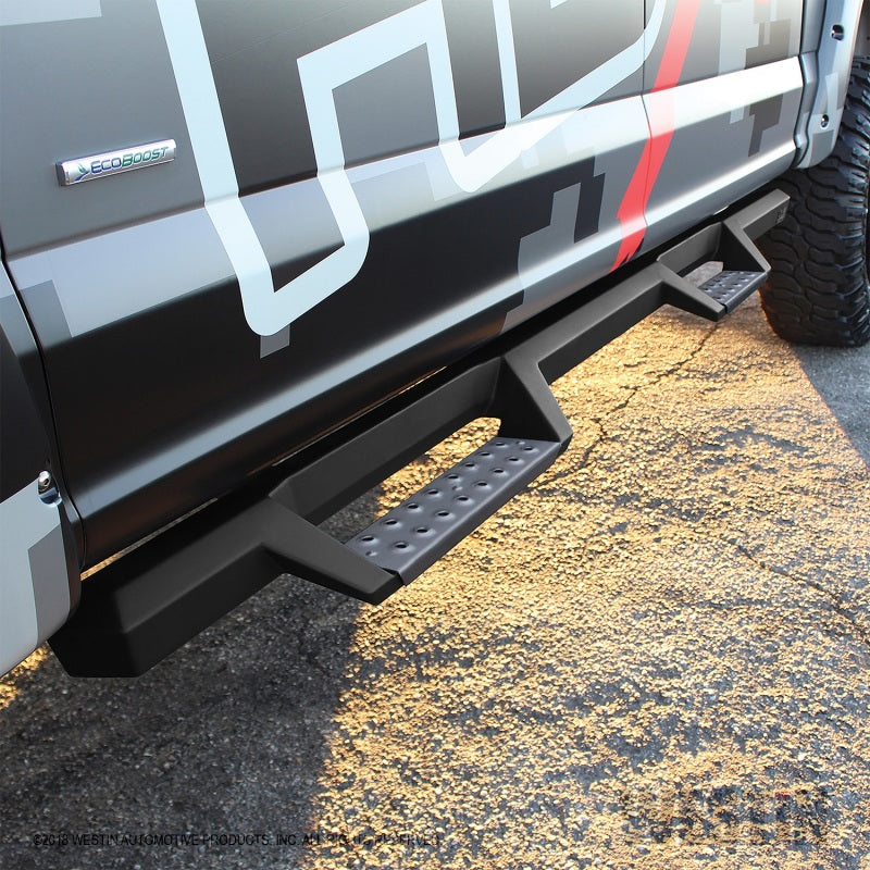 Westin/HDX Stainless 15-18 Ford F-150 SC/17-24 F-250/F-350 CC Drop Nerf Step Bars - Textured Black