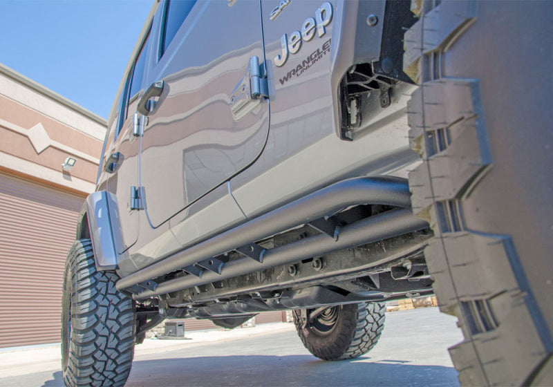 N-Fab RKR Rails 2018 Jeep Wrangler JL 4 Door FL- Tex. Black - 1.75in