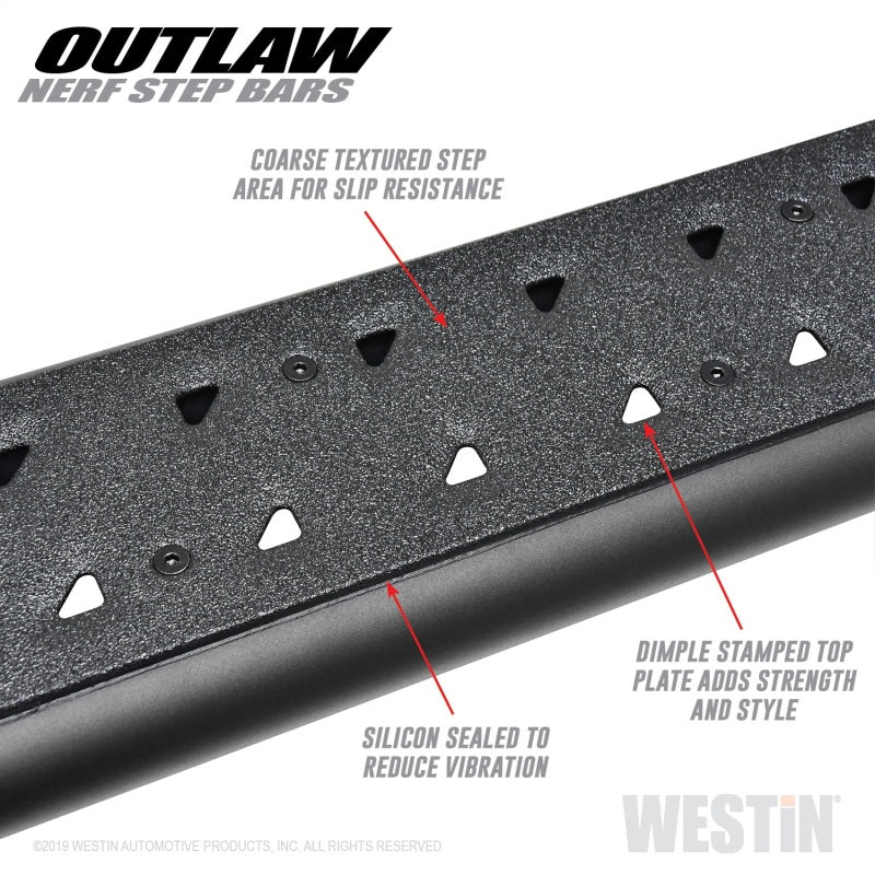 Westin 15-20 Ford F-150 SuperCab / 17-24 F-250/350 SuperCab Outlaw Nerf Step Bars - Textured Black