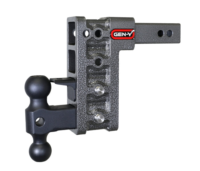 Gen-Y Mega Duty 2in Shank 7.5in Drop 1500lb TW 10K Hitch w/GH-031 Dual-Ball/GH-032 Pintle Lock