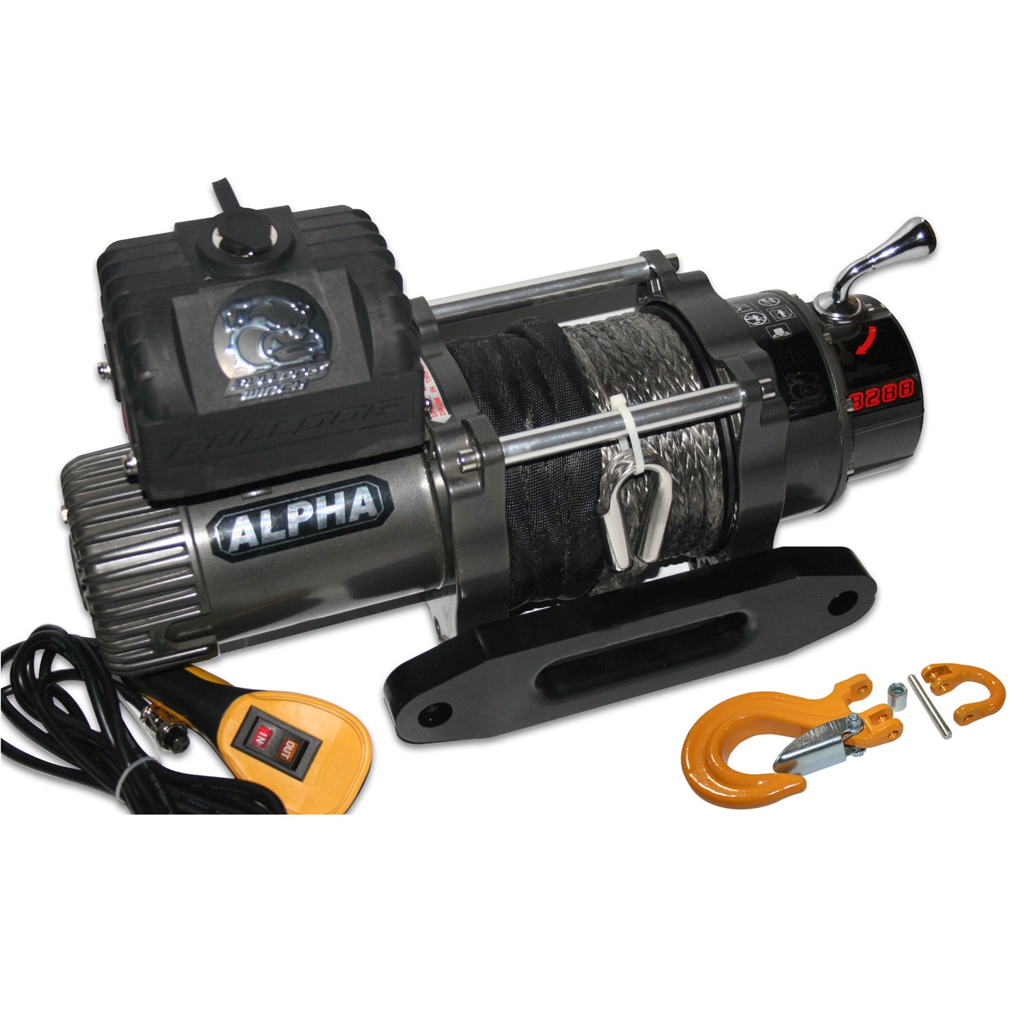 Bulldog Winch 8288 Comp Winch W/75 Ft Synthetic Rope