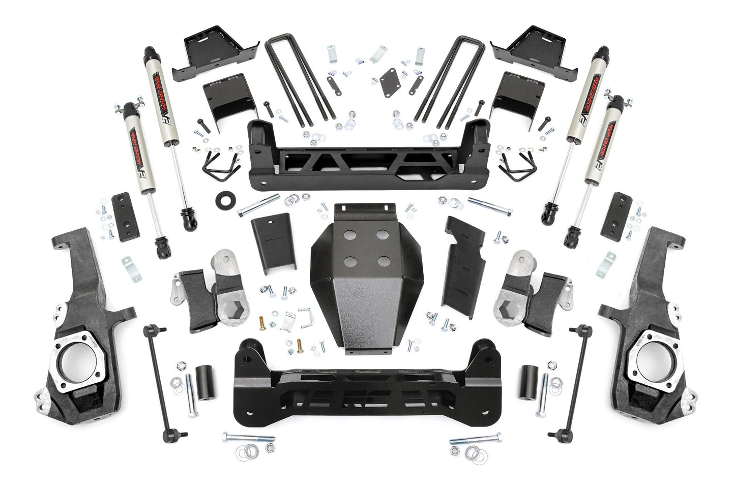 Rough Country 7.0 Inch GM NTD Suspension Lift Kit V2 (2500HD/3500HD 4WD (20-25) w/o Overload Leaf Springs