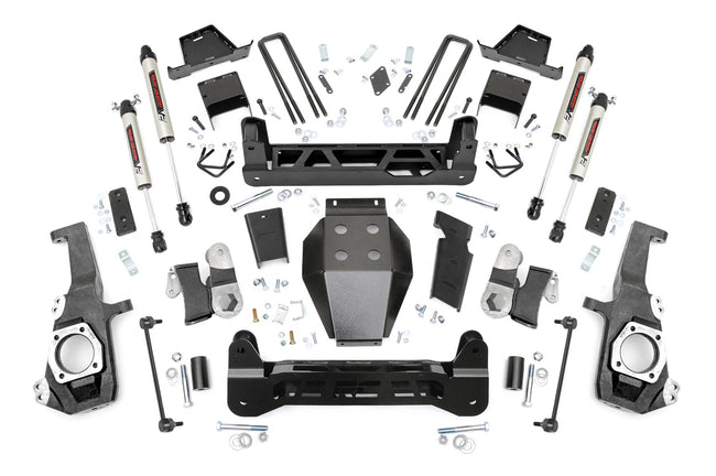 Rough Country 7.0 Inch GM NTD Suspension Lift Kit V2 (2500HD/3500HD 4WD (20-25) w/o Overload Leaf Springs