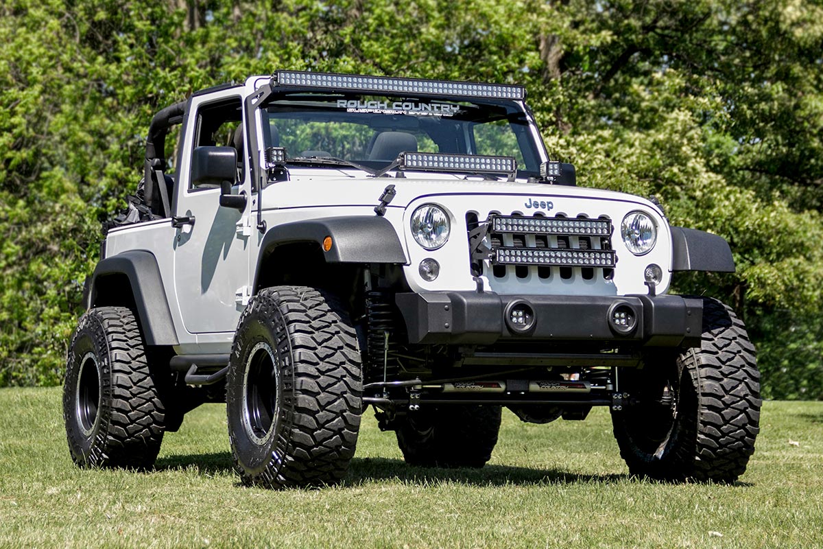 Rough Country Jeep Front Bumper Caps 07-18 Wrangler JK