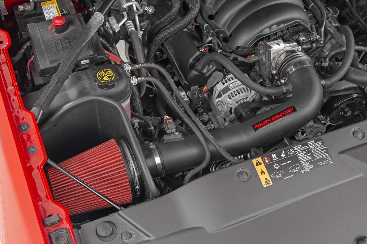 Rough Country Chevy/GMC Cold Air Intake W/ Pre-Filter Bag (14-18 1500 PU 5.3L, 6.2L)