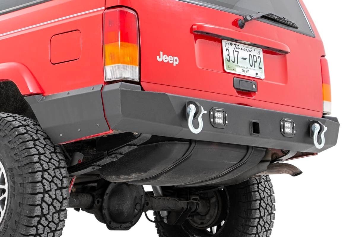 Rough Country Jeep Rear Lower Quarter Panel Armor for Factory Flare 97-01 Cherokee XJ